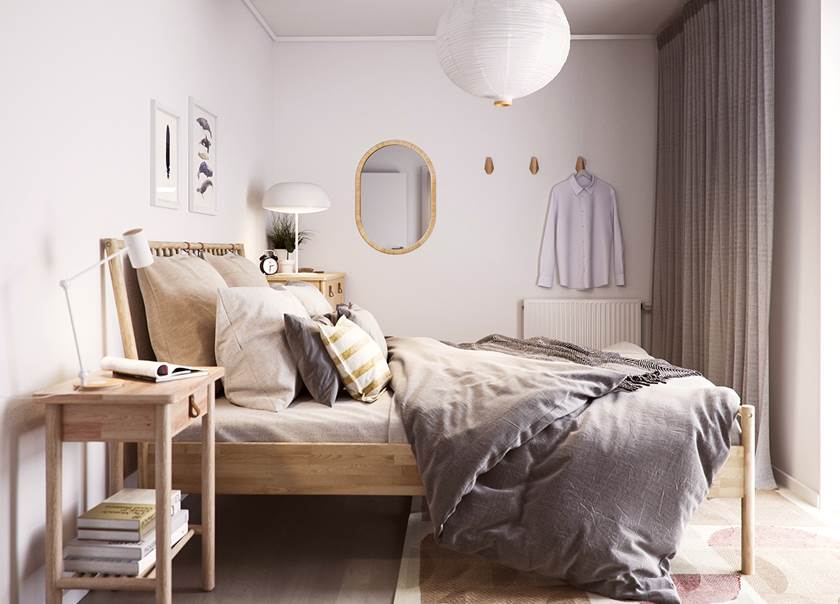 BoKlok 2 bed apartment bedroom