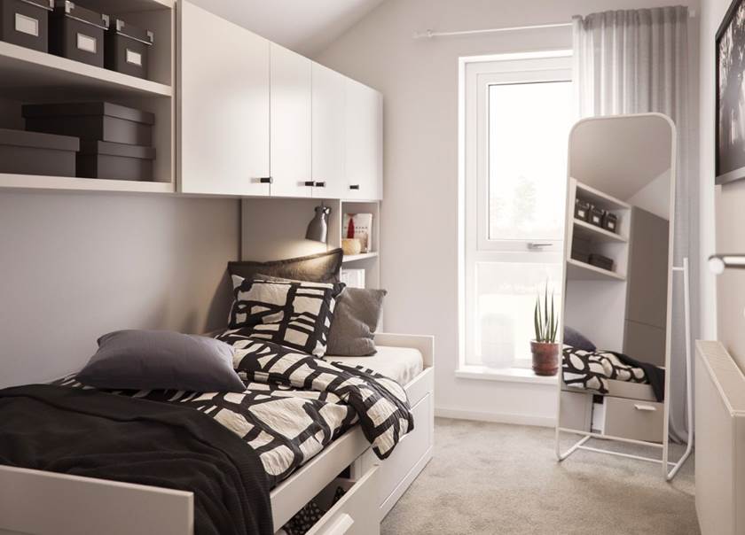BoKlok 3 bedroom house bedroom 2 BoKlok 3 bedroom house bedroom 2