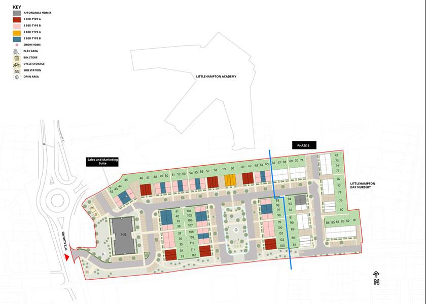 Site plan for BoKlok by the Park