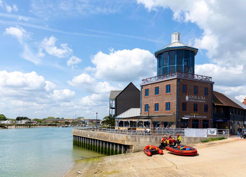 Photo of sea and the Look and Sea Centre in Littlehampton