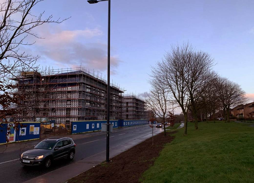 Construction image of BoKlok apartments