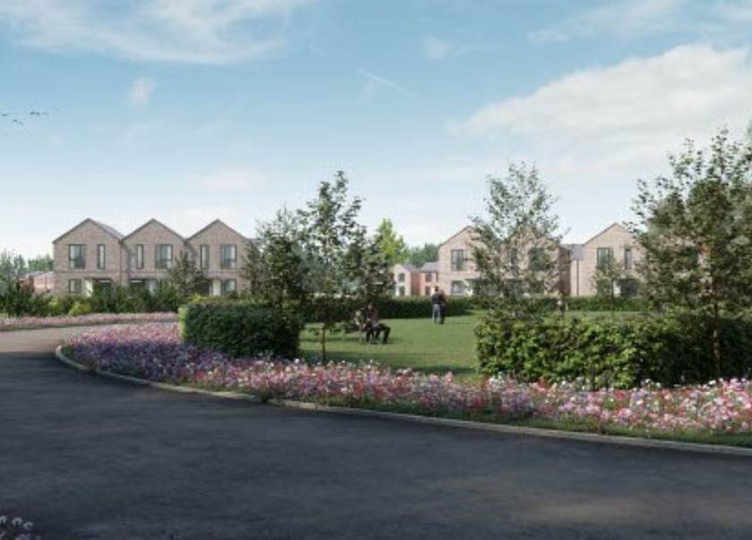 Street scene of proposed homes in Ringmer