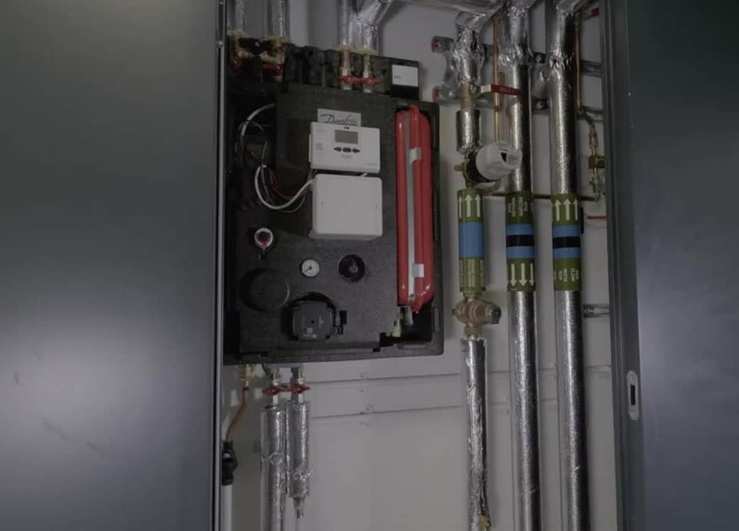 Water and heating pipes.