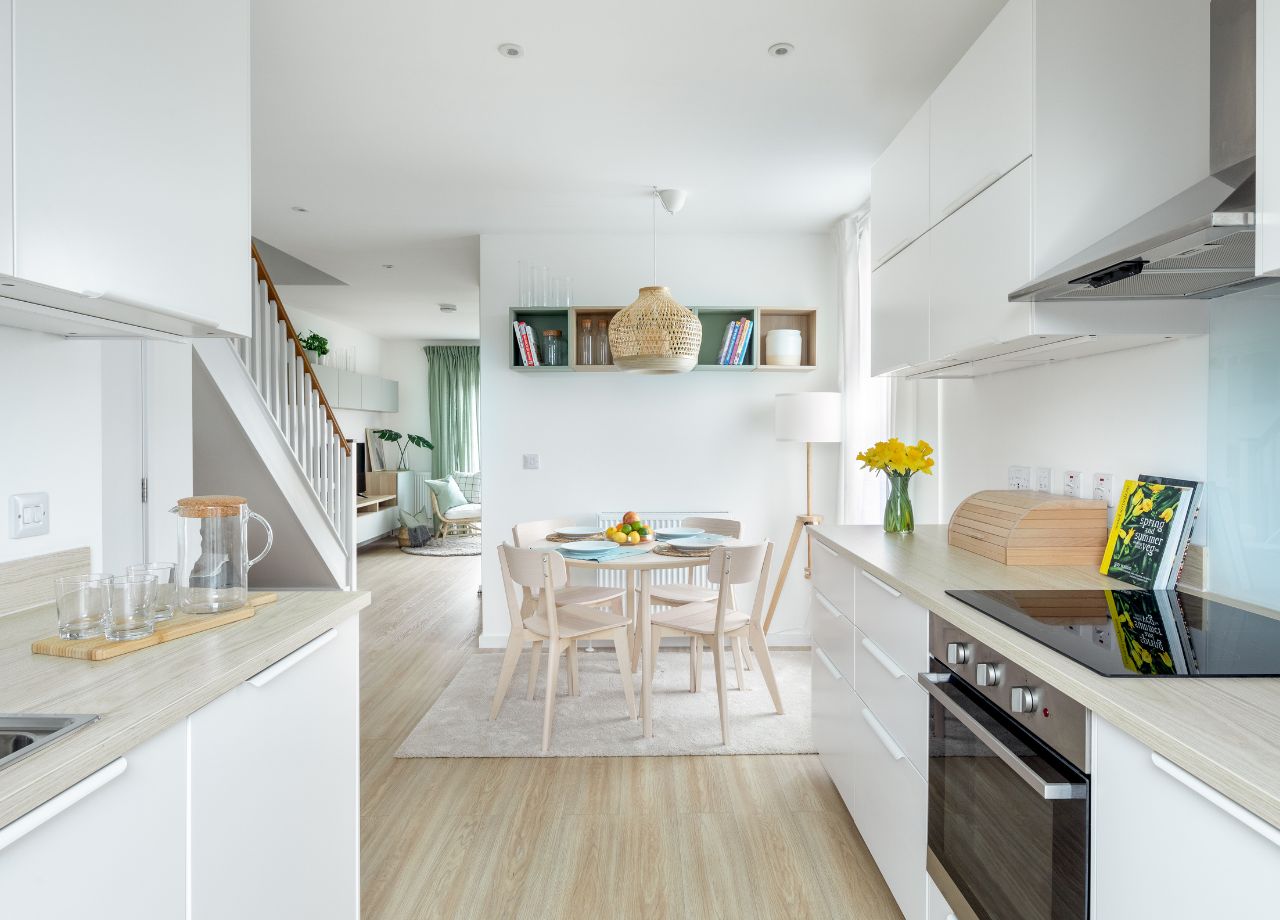 kitchen in a boklok three bedroom house