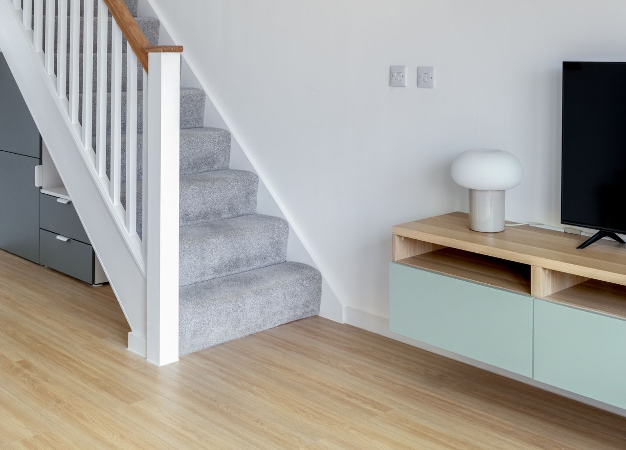 hallway in a boklok three bedroom house