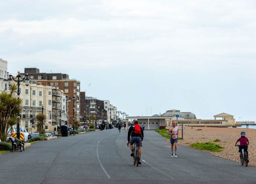 Activity along Worthing seafront.