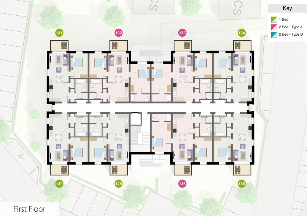 boklok on the lake apartments block plan first floor