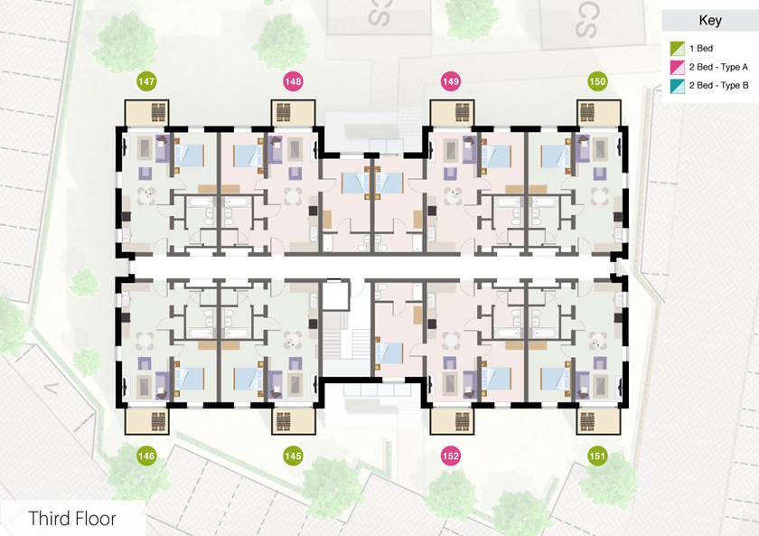 boklok on the lake apartments block plan third floor block 5