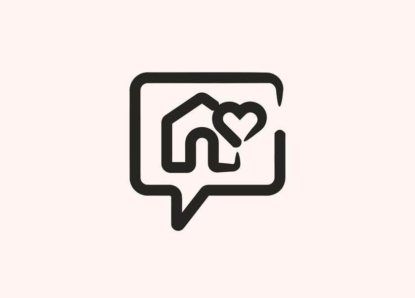 Icon with a house and a heart