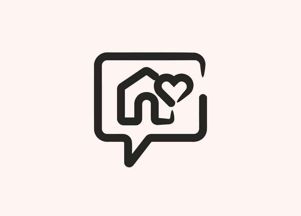 Icon of a house and heart